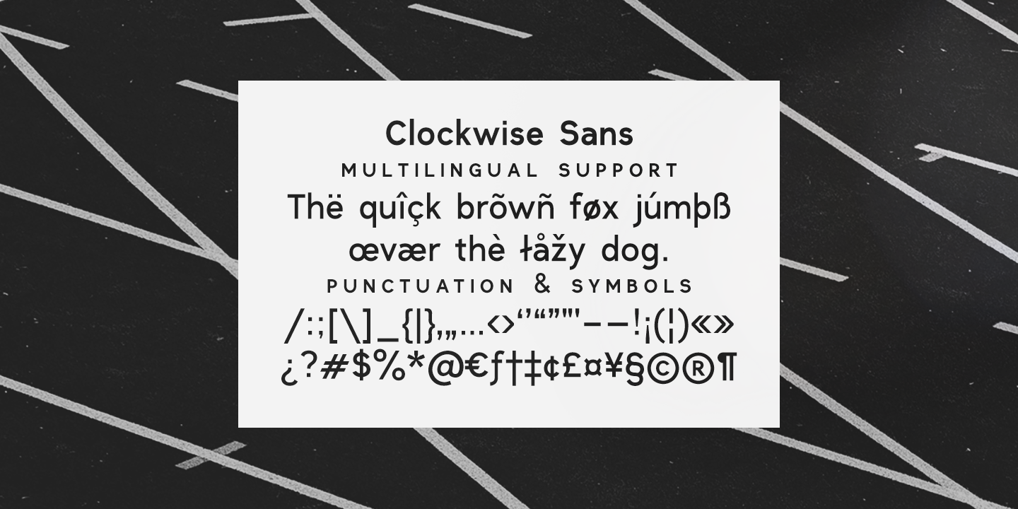 Example font Clockwise #8